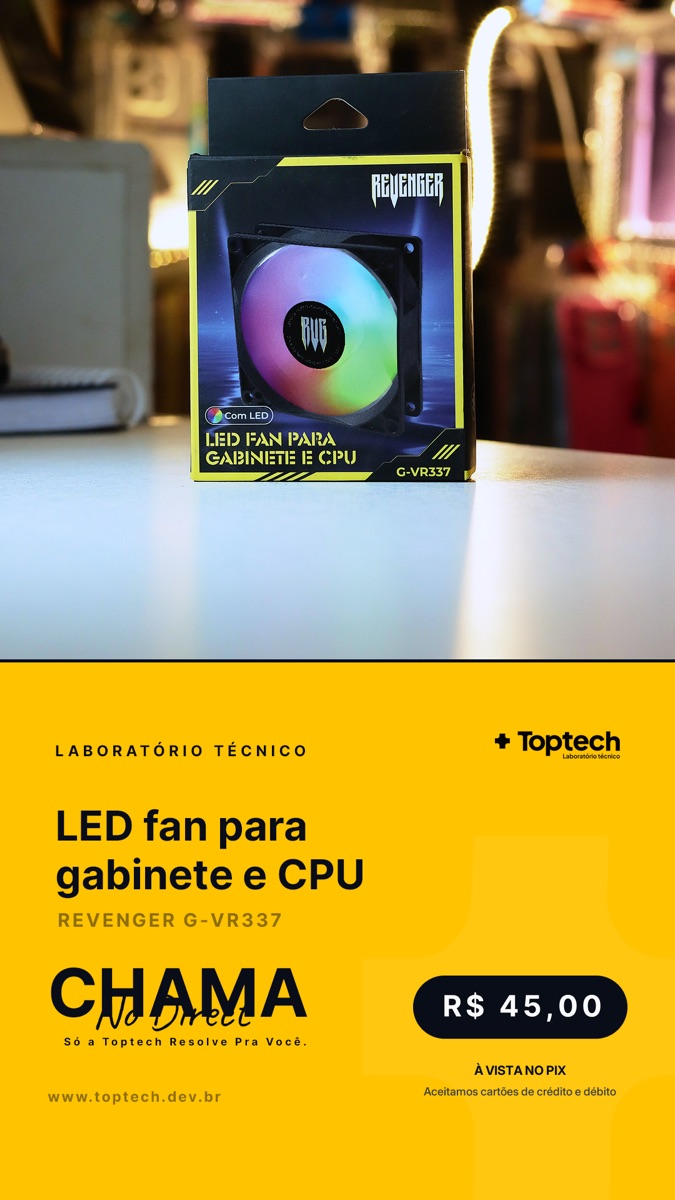LED fan para gabinete e CPU Revenger
