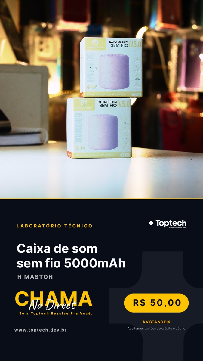 Caixa de som sem fio 5000mAh H'Maston