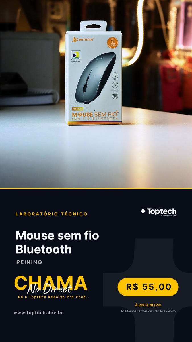 Mouse sem fio Bluetooth Peining