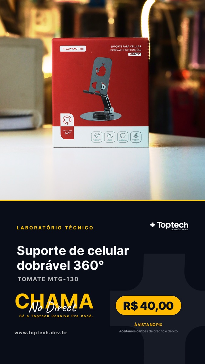 Suporte de celular dobrável 360° Tomate