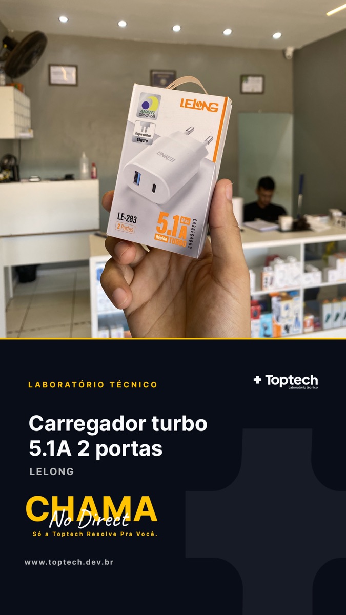 Carregador turbo 5.1A 2 portas Lelong