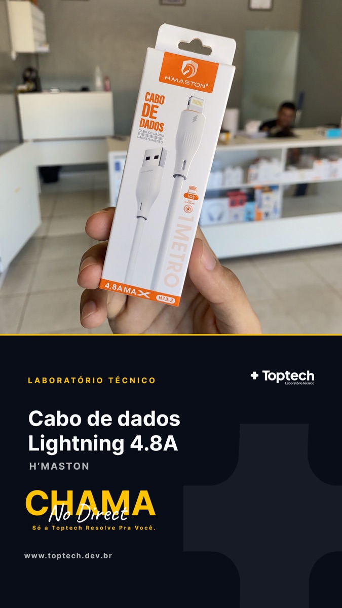 Cabo de dados Lightning 4.8A H'Maston